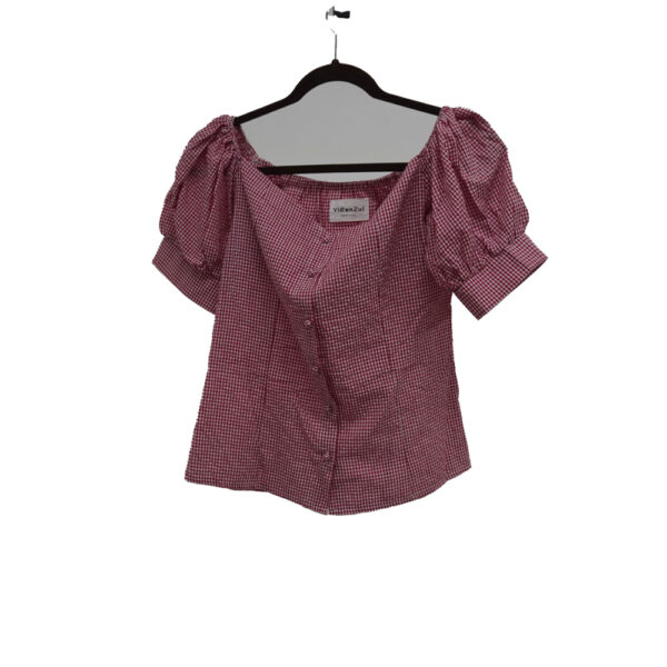 BLUSA YIRENZUI M ROJO CUADROS