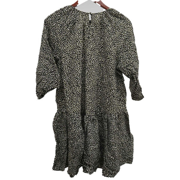 VESTIDO H&M XS NEGRO FLORES - Imagen 2