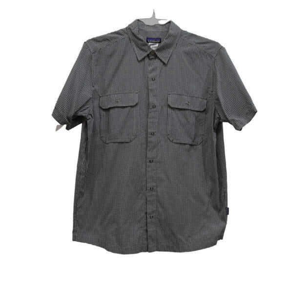 CAMISA PATAGONIA M GRIS CUADROS