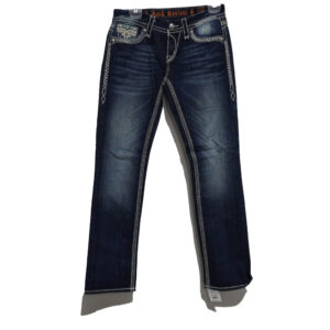 PANTALON MEZCLILLA ROCK REVIVAL 28 AZUL LISA