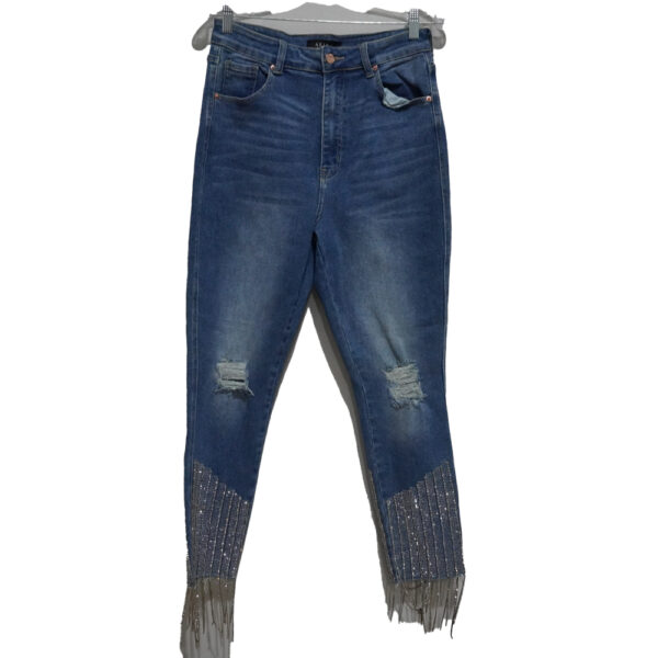 PANTALON MEZCLILLA AKIRA 15 AZUL BRILLOS