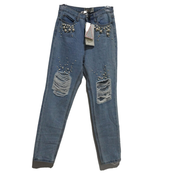 PANTALON MEZCLILLA BOOHOO 4 AZUL PERLAS