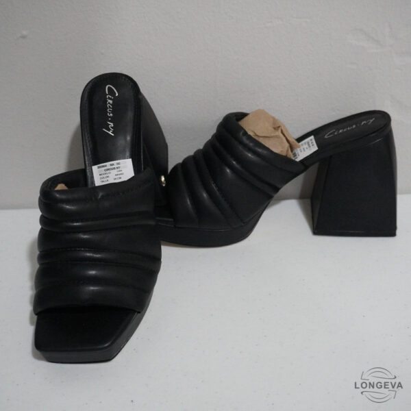 TACONES CIRCUS NY 24 CM NEGRO LISA