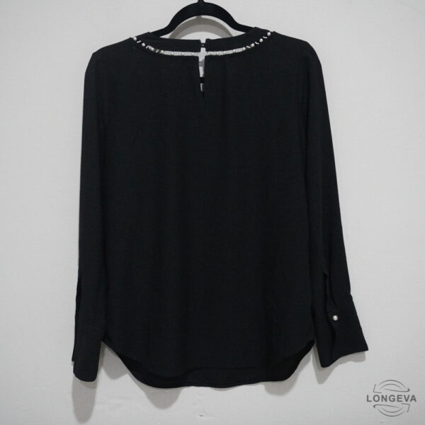 BLUSA ANN TAYLOR S NEGRO PERLAS - Imagen 2