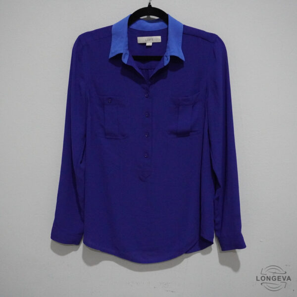 BLUSA LOFT S AZUL LISA
