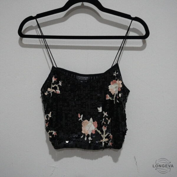 TOP TOP SHOP 4 NEGRO LENTEJUELAS