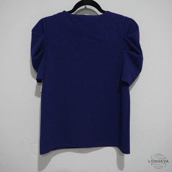 BLUSA BANANA REPUBLIC XS AZUL LISA - Imagen 2