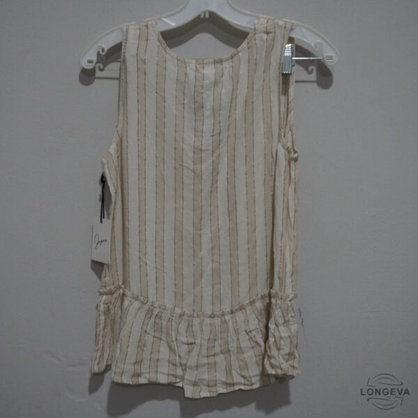BLUSA JAPRA M BEIGE RAYAS - Imagen 2