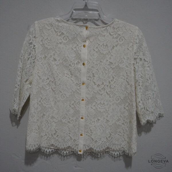 BLUSA CECE XS BEIGE ENCAJE - Imagen 2
