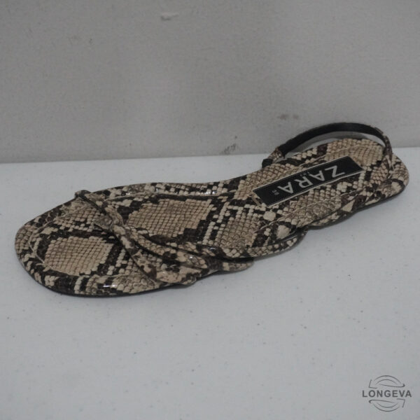 SANDALIAS ZARA 24.5 CM CAFE ANIMAL PRINT - Imagen 2